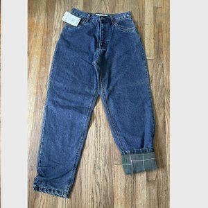 BURRY LANE high rise Flannel Lined cotton jeans 10